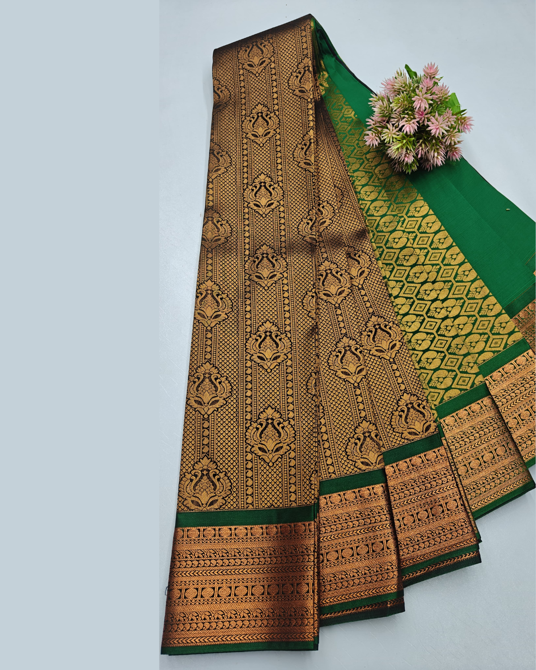 Celebration Silk Saree – Double Shade Elegance with Matching Border & Pallu