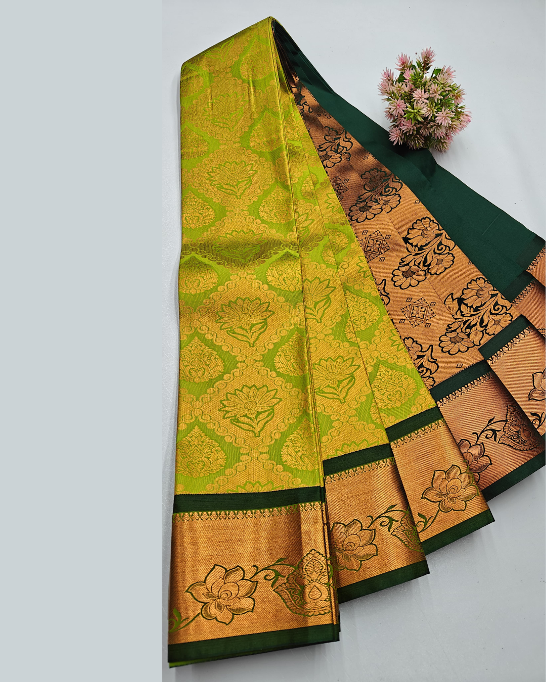 Celebration Silk Saree – Double Shade Elegance with Matching Border & Pallu