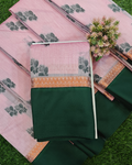 Elegant Cotton Saree with Copper Jari Work