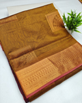 Cotton Saree with Copper Jari – Simple, Elegant & Timeless